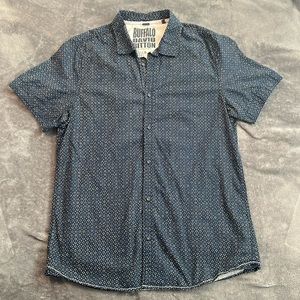 Buffalo David Bitton Men's Short Sleeve Casual Button Down Size L